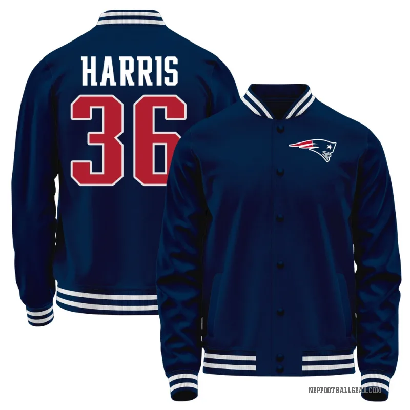 Kenneth Harris Men's Navy New England Patriots Full-Snap Jacket
