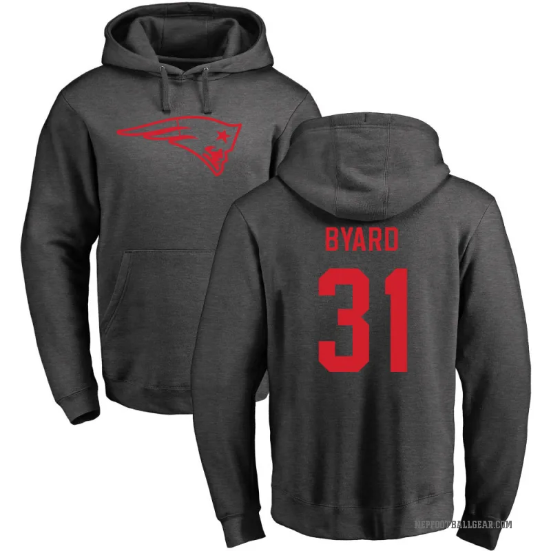 Kevin Byard Men's New England Patriots Pro Line by Branded Ash One Color Pullover Hoodie