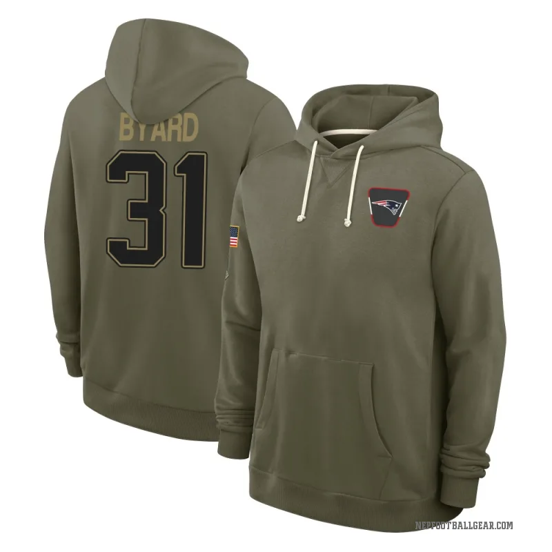 Kevin Byard Men's Olive New England Patriots 2025 Salute to Service Hoodie