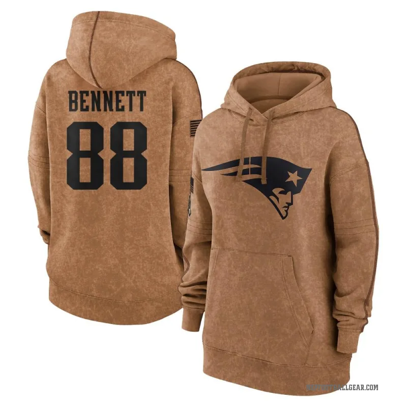 Martellus Bennett Women's Brown New England Patriots 2023 Salute To Service Pullover Hoodie