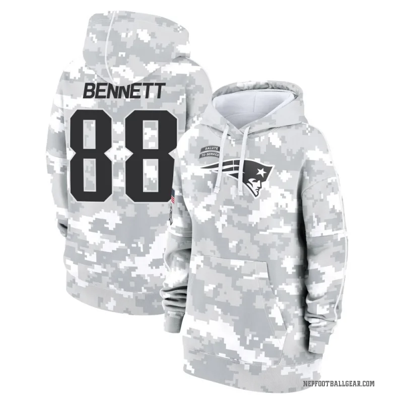 Martellus Bennett Women's Camo New England Patriots Arctic 2024 Salute to Service Club Fleece Pullover Hoodie