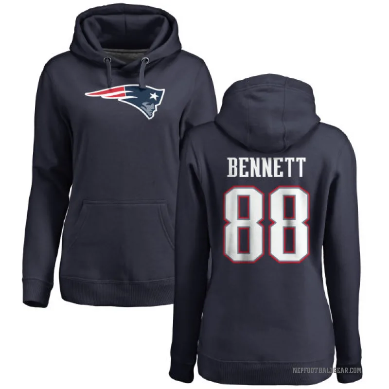 Martellus Bennett Women's Navy New England Patriots Pro Line Logo Pullover Hoodie