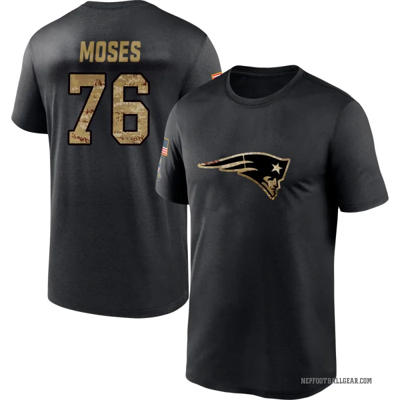 Morgan Moses Men's Black New England Patriots 2020 Salute To Service Performance T-Shirt
