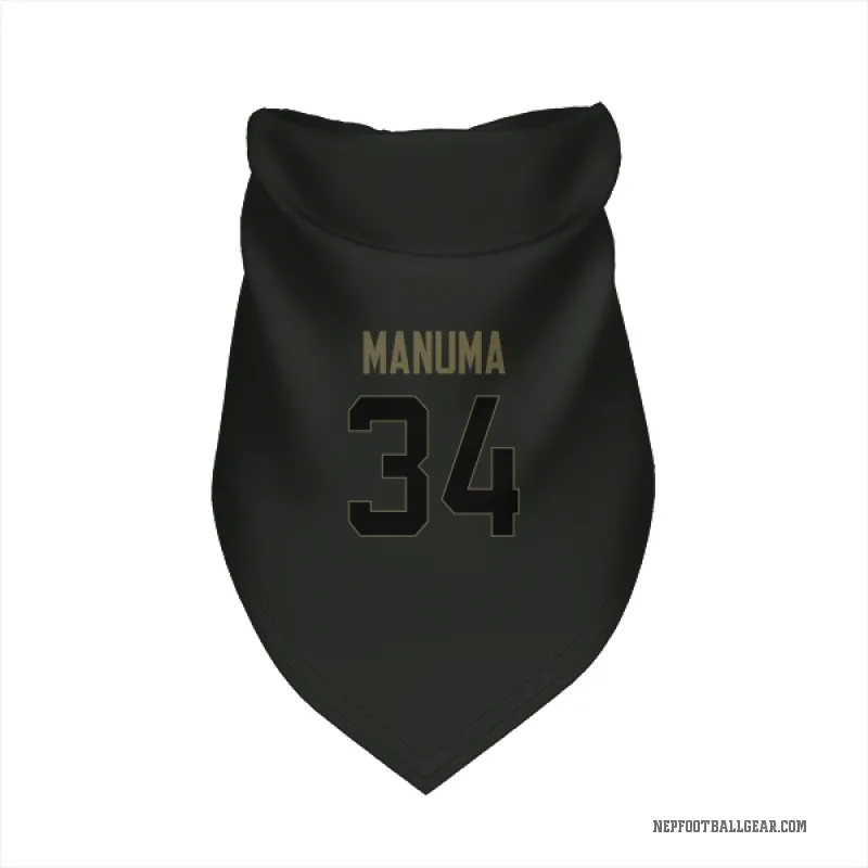 Peter Manuma  Black New England Patriots  Service Cat & Dog Pet Bandana