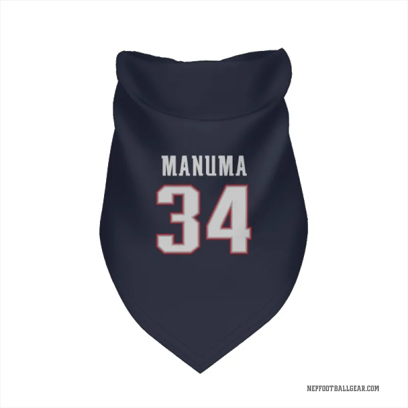 Peter Manuma  Navy New England Patriots  Cat & Dog Pet Bandana