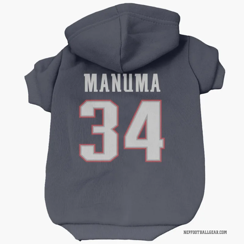 Peter Manuma  Navy New England Patriots  Cat & Dog Pet Hoodie