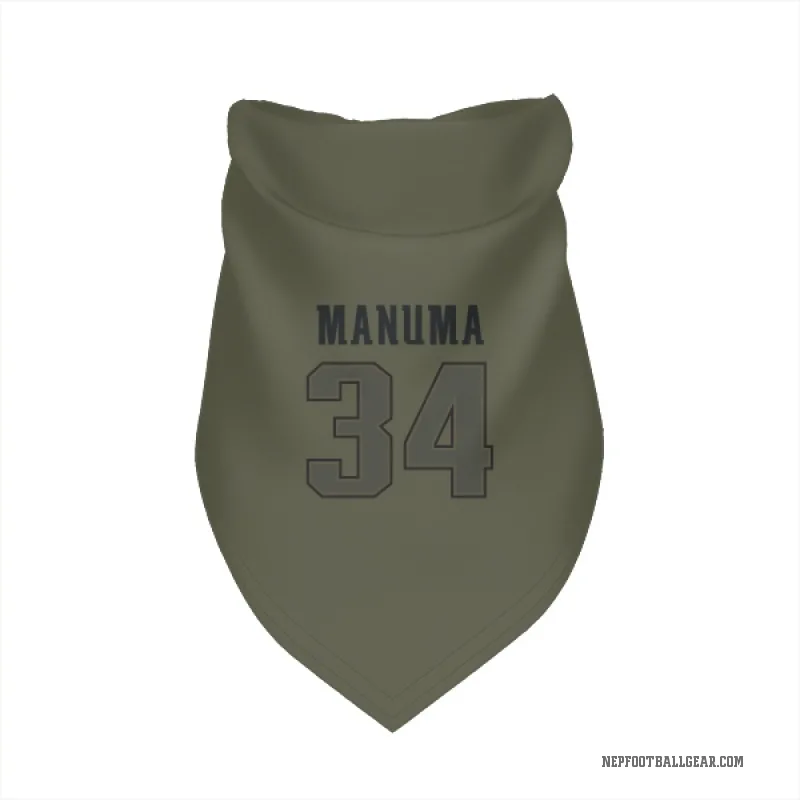 Peter Manuma  Olive New England Patriots  Cat & Dog Pet Bandana