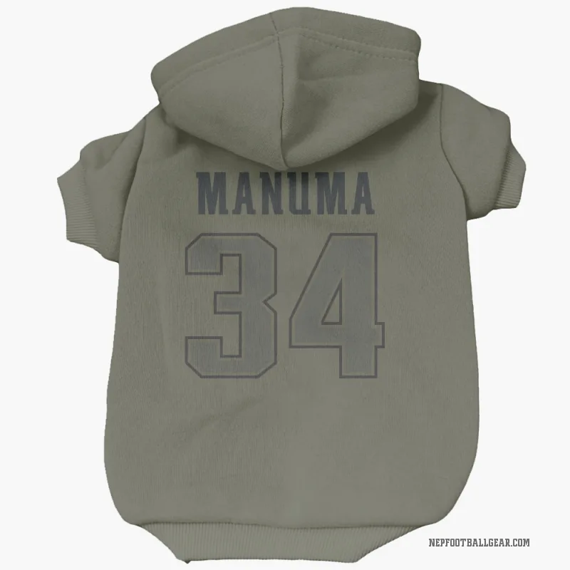 Peter Manuma  Olive New England Patriots  Cat & Dog Pet Hoodie