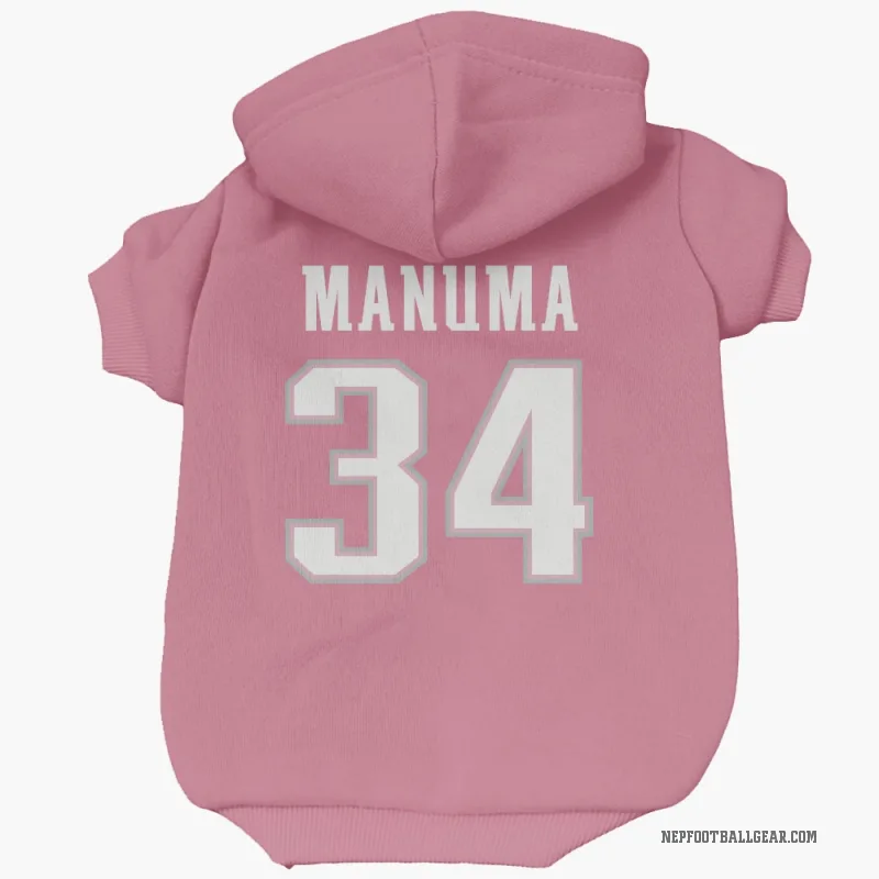 Peter Manuma  Pink New England Patriots  Cat & Dog Pet Hoodie