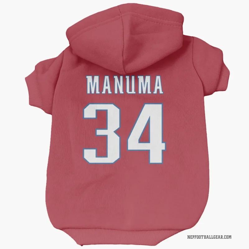 Peter Manuma  Red New England Patriots  Cat & Dog Pet Hoodie