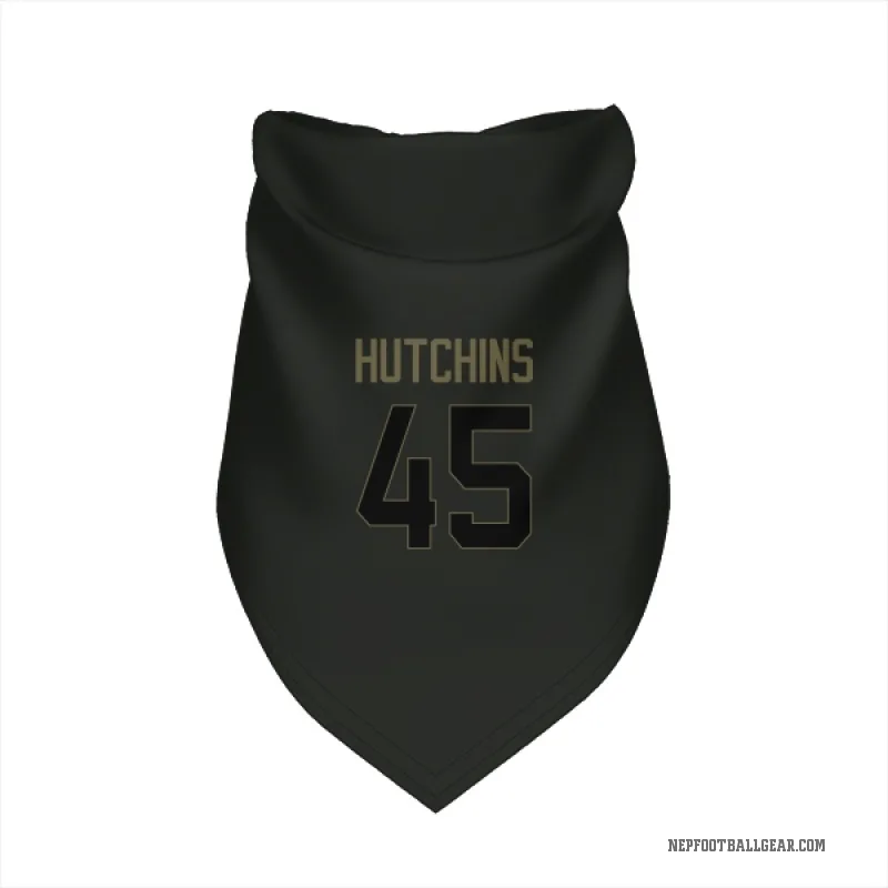 Quintayvious Hutchins  Black New England Patriots  Service Cat & Dog Pet Bandana