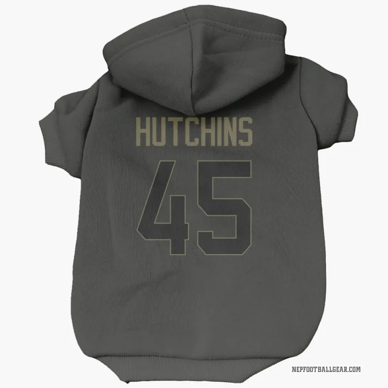 Quintayvious Hutchins  Black New England Patriots  Service Cat & Dog Pet Hoodie