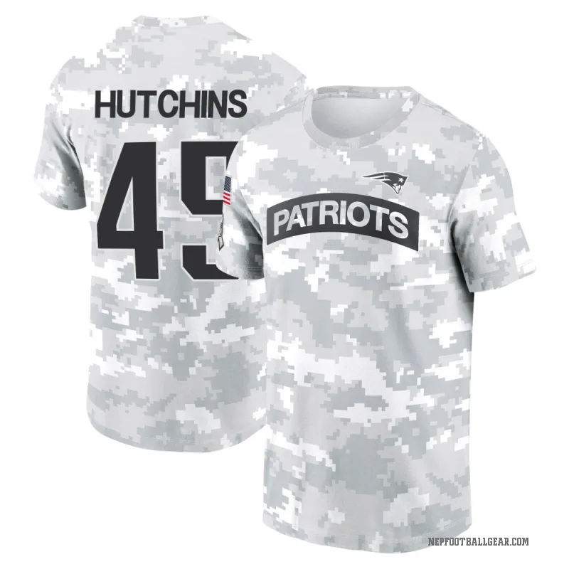 Quintayvious Hutchins Men's Camo New England Patriots Arctic 2024 Salute to Service Performance T-Shirt