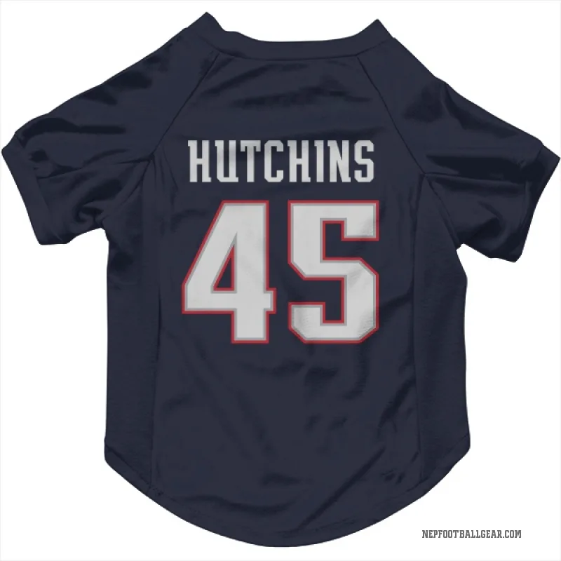 Quintayvious Hutchins  Navy New England Patriots  Cat & Dog Pet Jersey