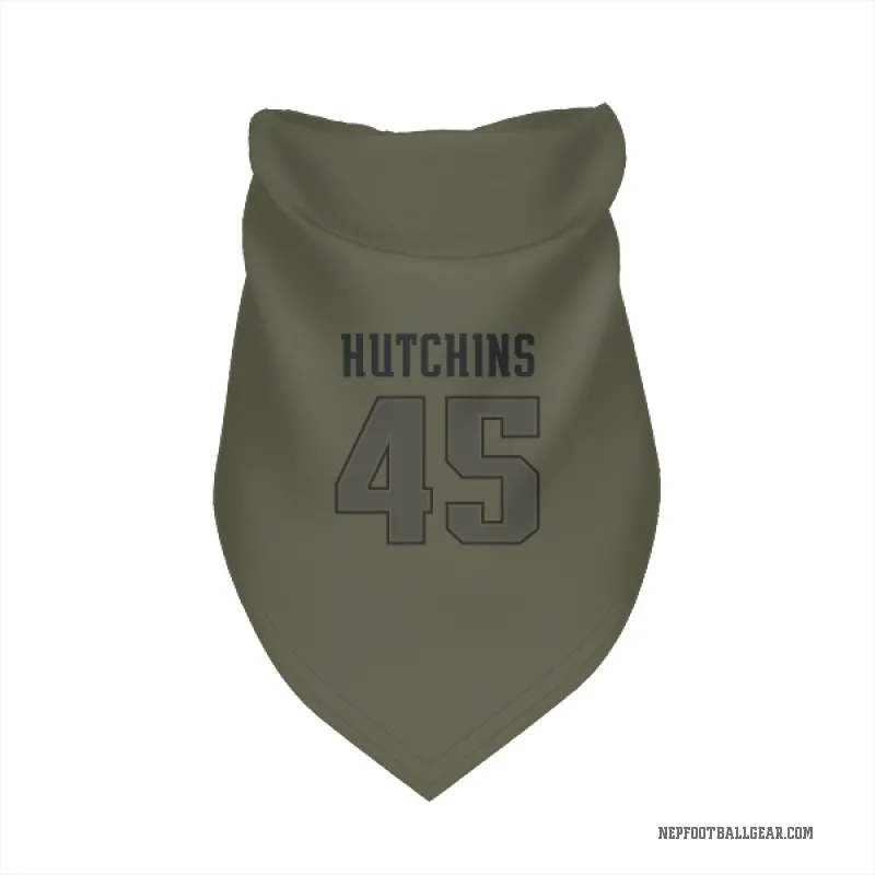 Quintayvious Hutchins  Olive New England Patriots  Cat & Dog Pet Bandana