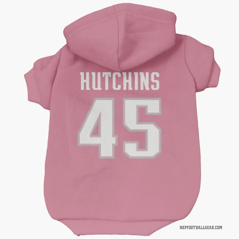 Quintayvious Hutchins  Pink New England Patriots  Cat & Dog Pet Hoodie