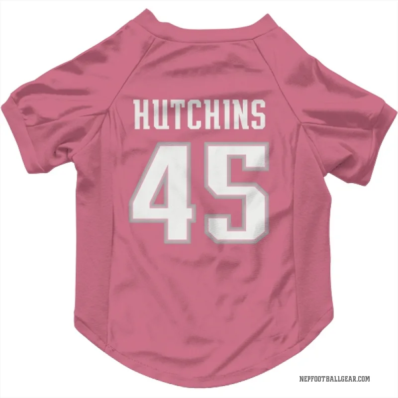 Quintayvious Hutchins  Pink New England Patriots  Cat & Dog Pet Jersey