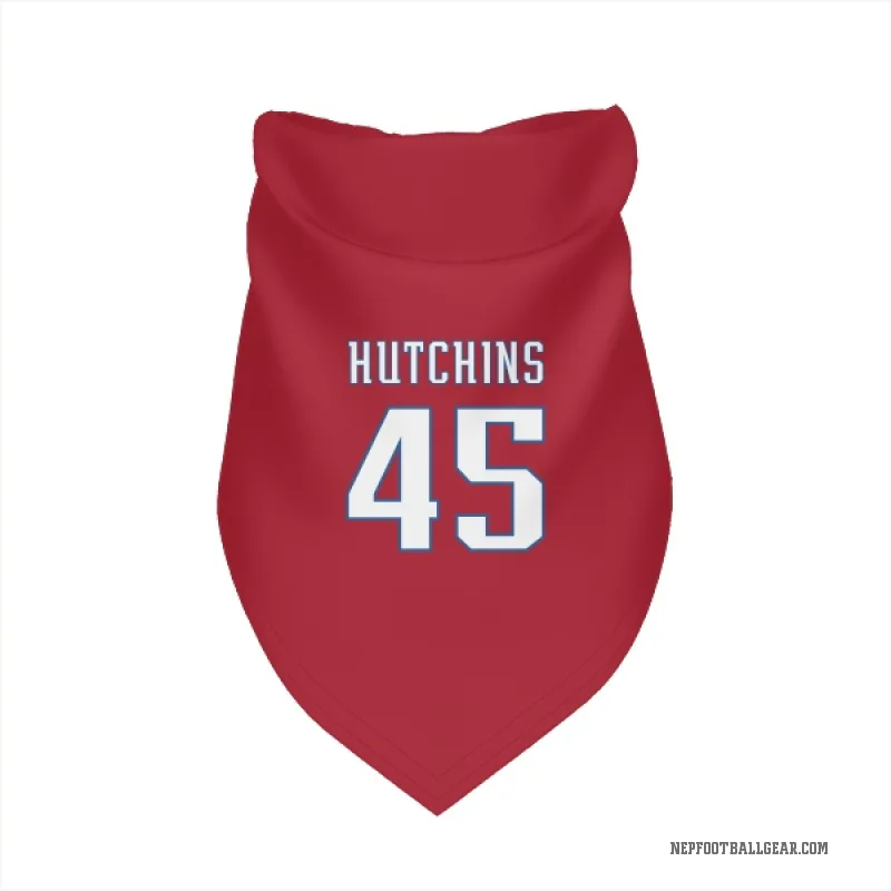 Quintayvious Hutchins  Red New England Patriots  Cat & Dog Pet Bandana