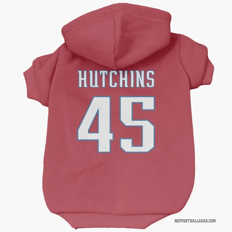 Quintayvious Hutchins  Red New England Patriots  Cat & Dog Pet Hoodie