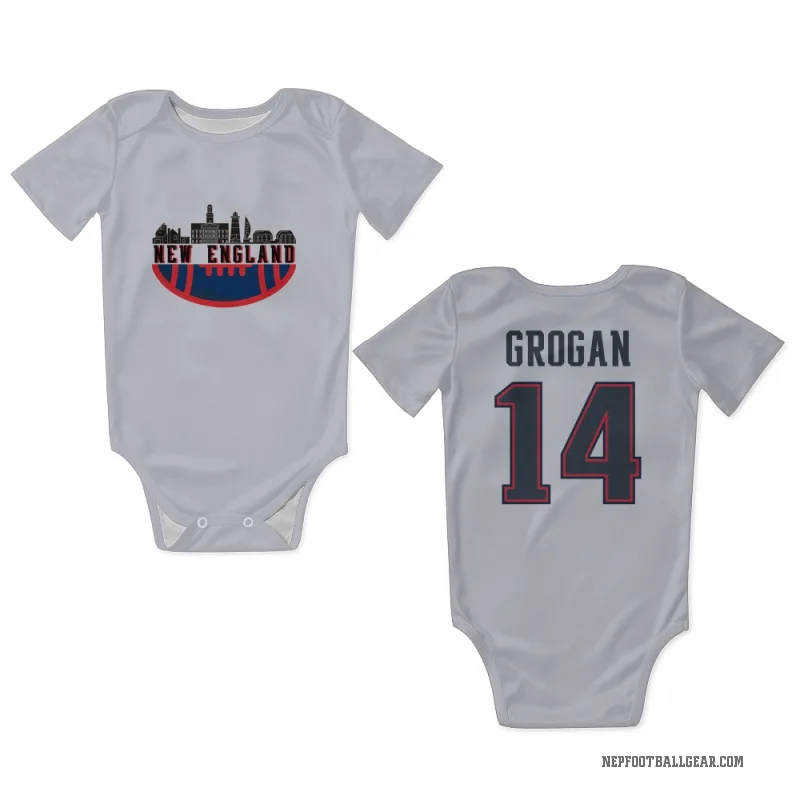 Steve Grogan  White New England Patriots  Newborn & Infant Bodysuit