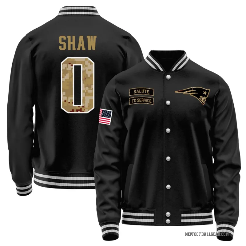 Travis Shaw Men's Black New England Patriots Salute to Service Sideline Performance Jacket