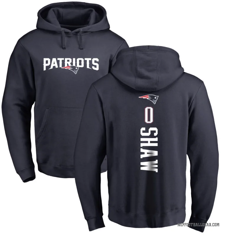 Travis Shaw Men's Navy New England Patriots Pro Line Backer Pullover Hoodie