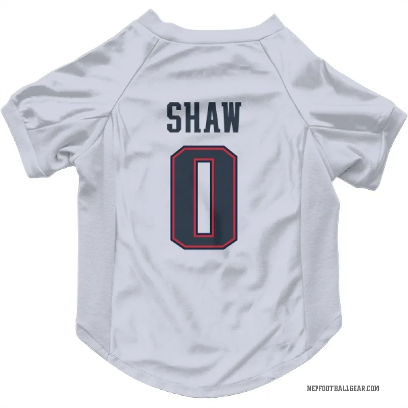 Travis Shaw  White New England Patriots  Cat & Dog Pet Jersey