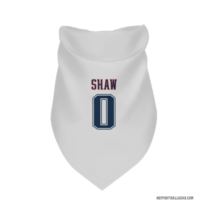 Travis Shaw  White New England Patriots  Fade Cat & Dog Pet Bandana
