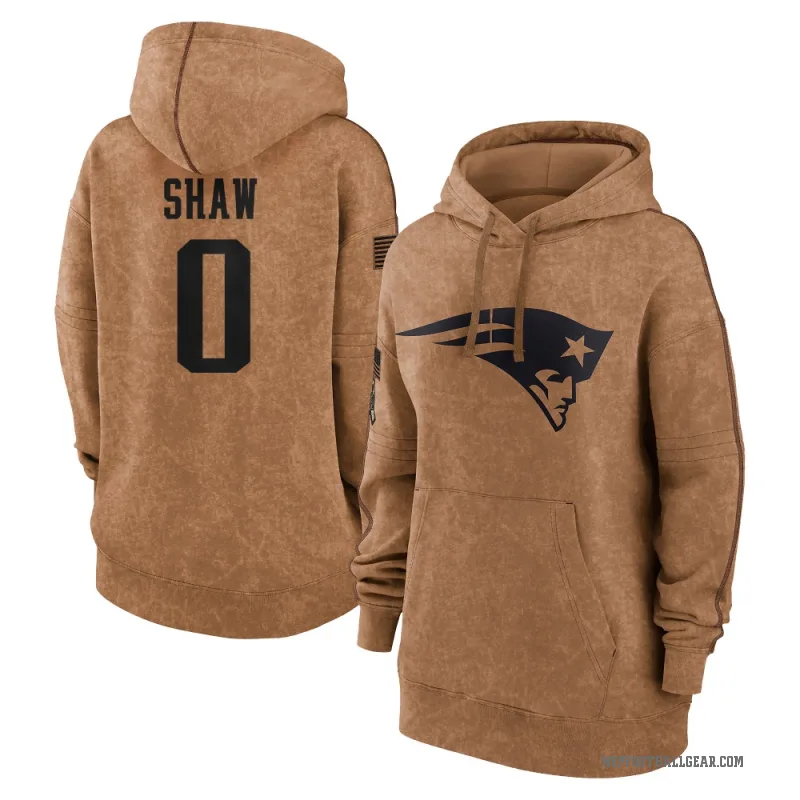 Travis Shaw Women's Brown New England Patriots 2023 Salute To Service Pullover Hoodie