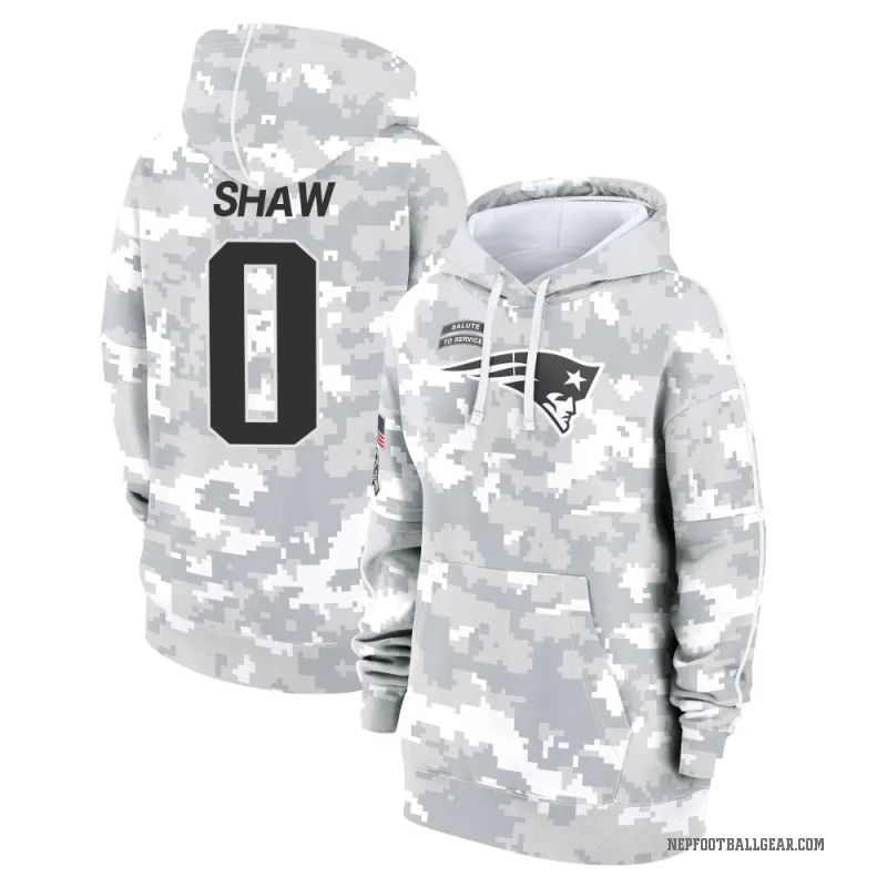 Travis Shaw Women's Camo New England Patriots Arctic 2024 Salute to Service Club Fleece Pullover Hoodie