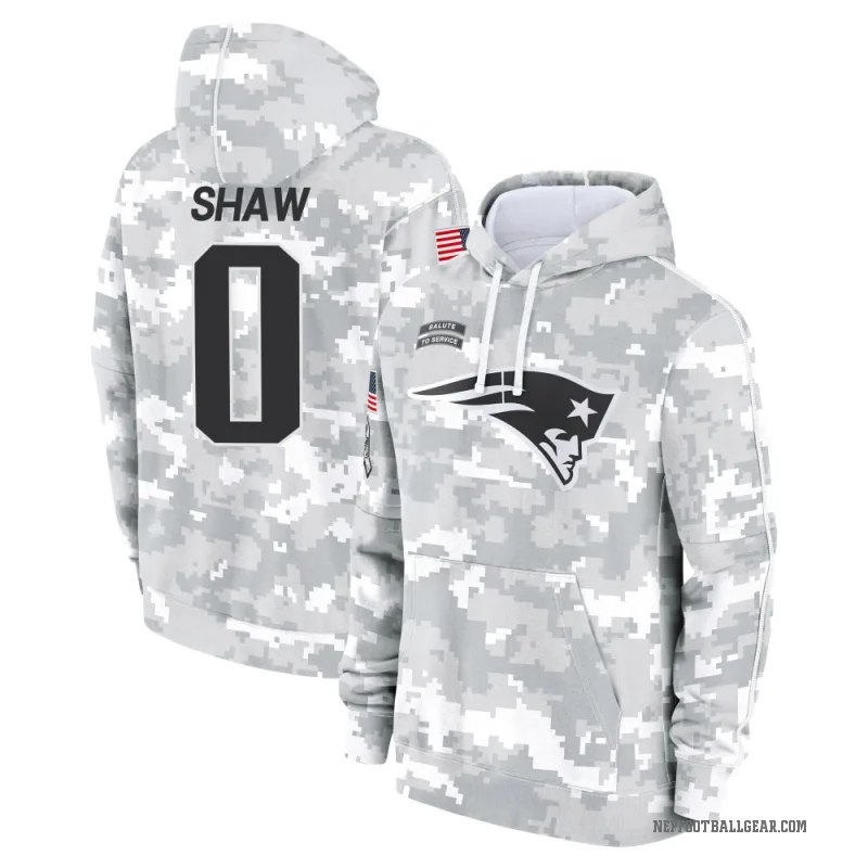 Travis Shaw Youth Camo New England Patriots Arctic 2024 Salute to Service Club Fleece Pullover Hoodie