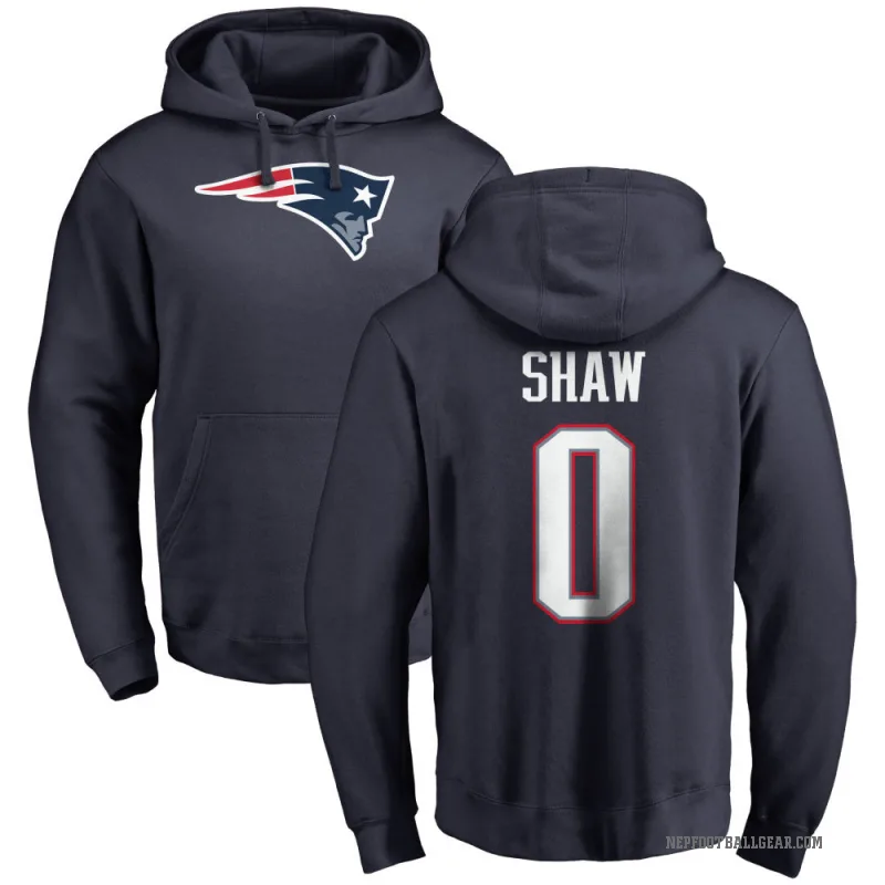 Travis Shaw Youth Navy New England Patriots Pro Line Logo Pullover Hoodie
