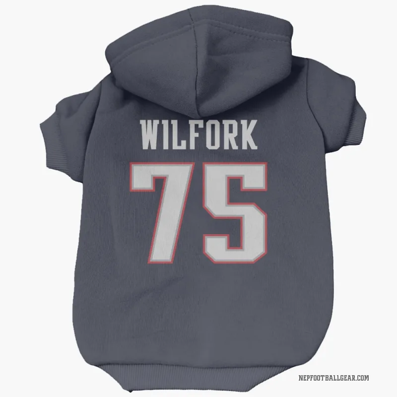 Vince Wilfork Navy New England Patriots Cat & Dog Pet Hoodie