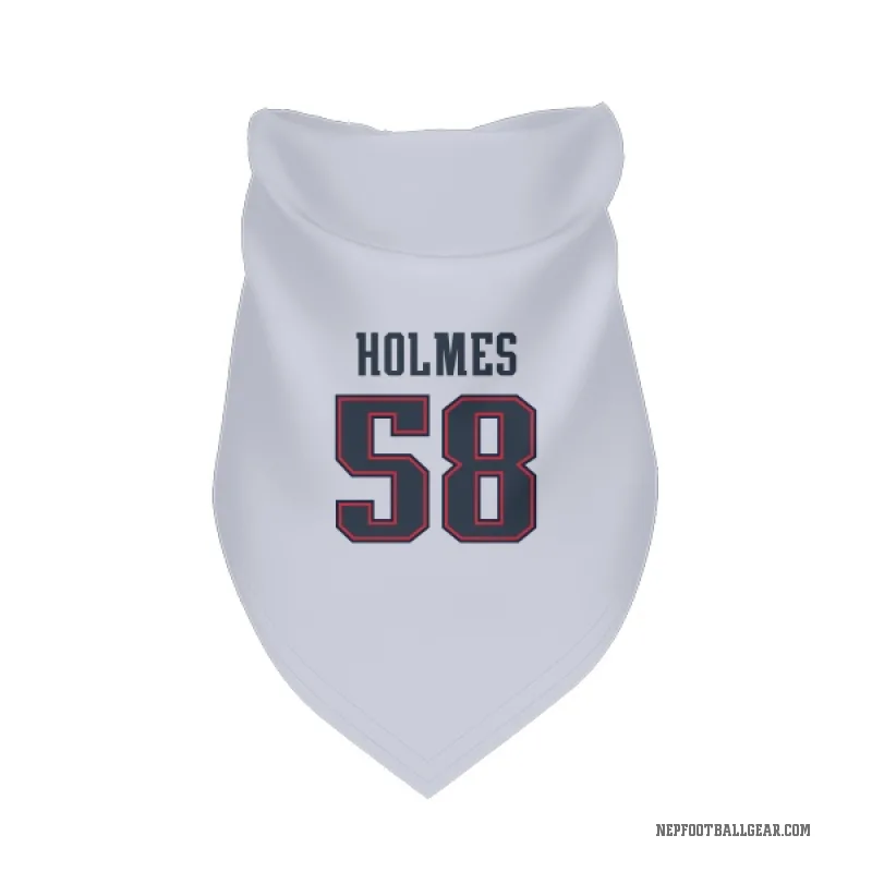 Xavier Holmes  White New England Patriots  Cat & Dog Pet Bandana