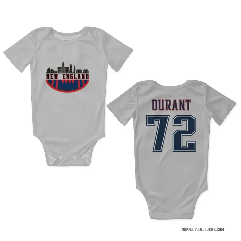 Yasir Durant  White New England Patriots  Fade Newborn & Infant Bodysuit